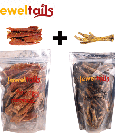 Combo Dehyderated Chicken Jerky(250g) + Dehyderated Chicken Feet(500g)